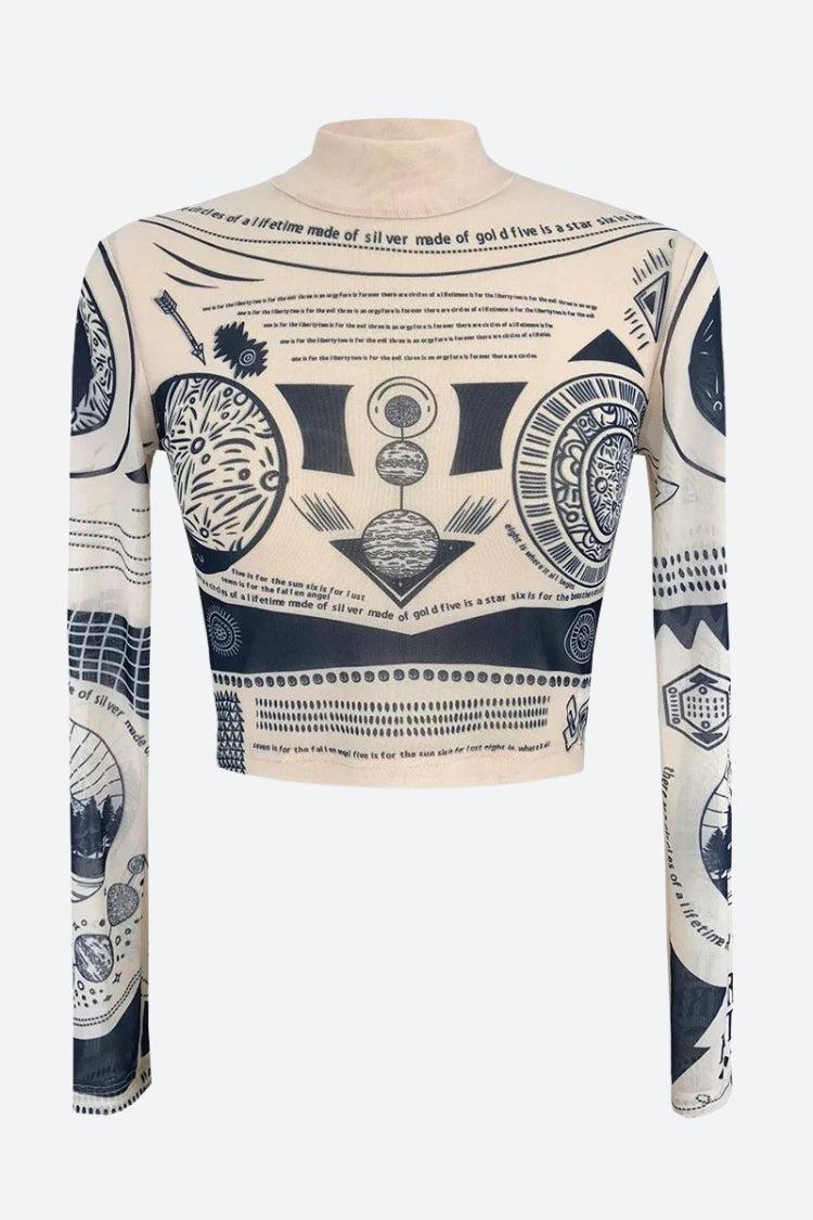 Y2K Ancient Egyptian Crop Top