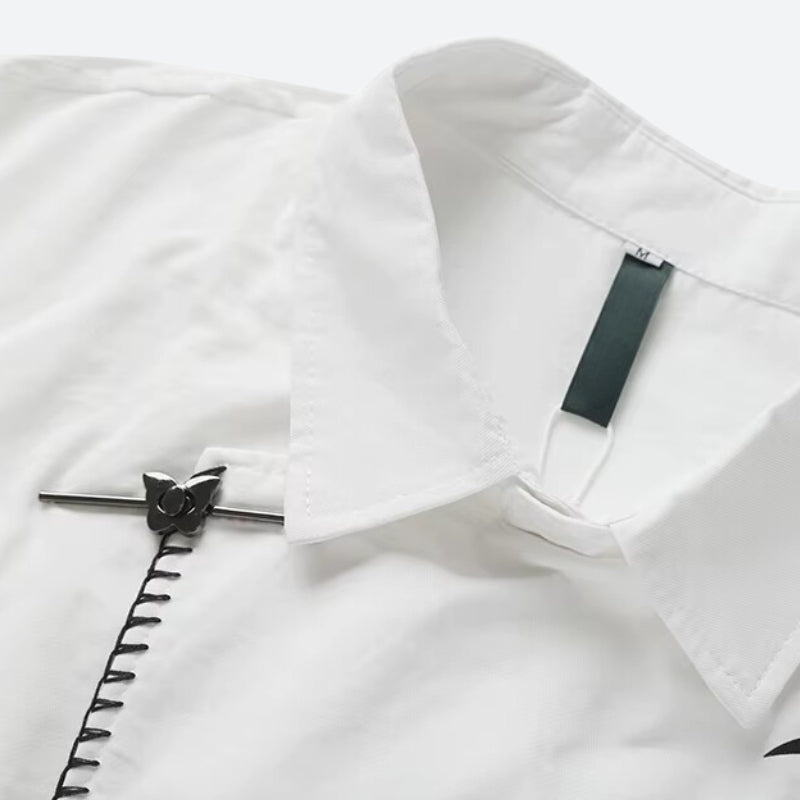 Y2K Artsy White Shirt