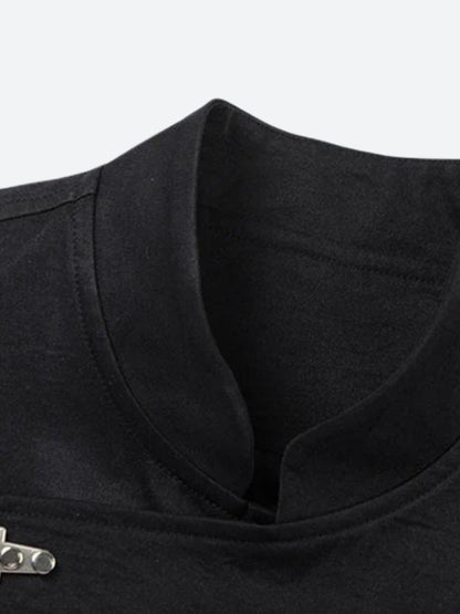 Y2K Asymmetric Frog Button Jacket