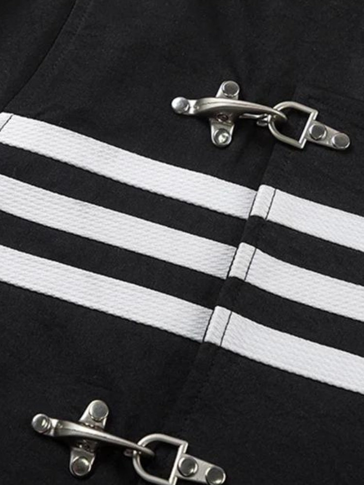 Y2K Asymmetric Frog Button Jacket