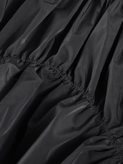 Y2K Asymmetric Ruched Mini Skirt