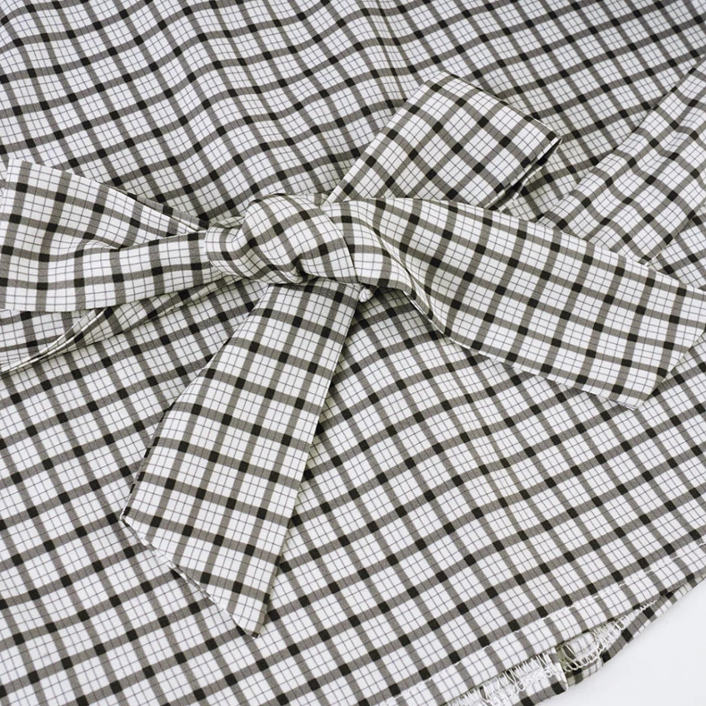 Y2K Back Tie Plaid Shirt