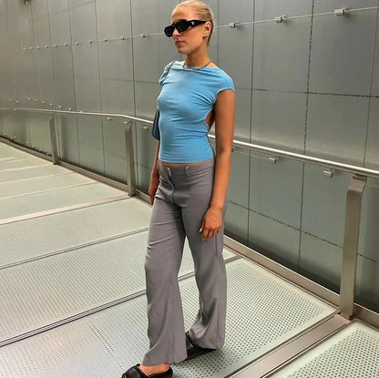 Y2K Backless Basic Top