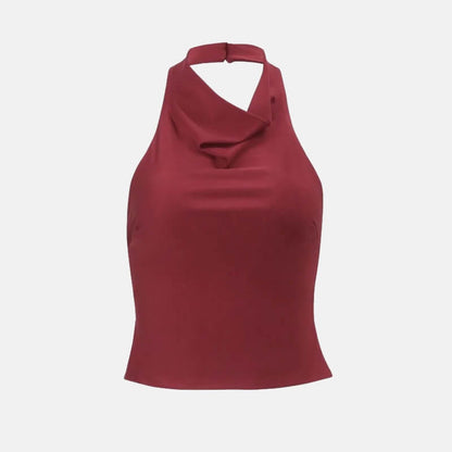 Y2K Backless Halter Top