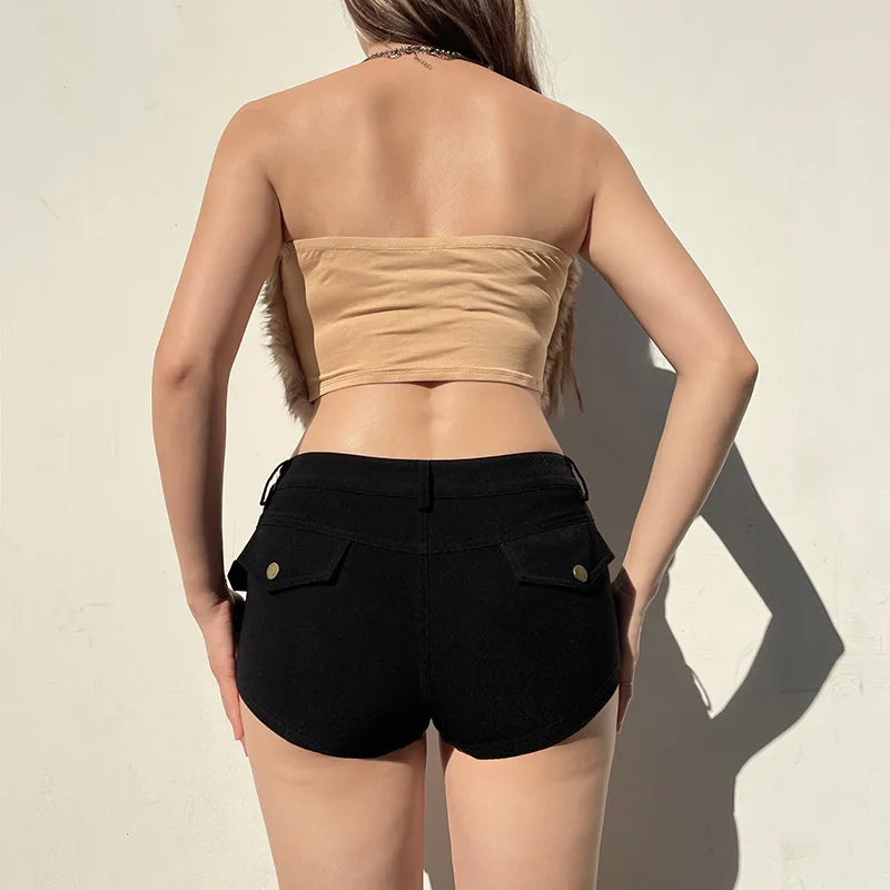 Y2K Baddie Buckle Shorts