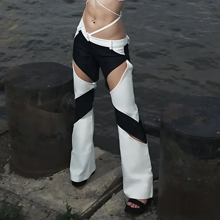 Y2K Baddie Cut-Out Festival Pants