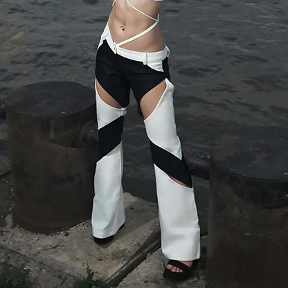 Y2K Baddie Cut-Out Festival Pants