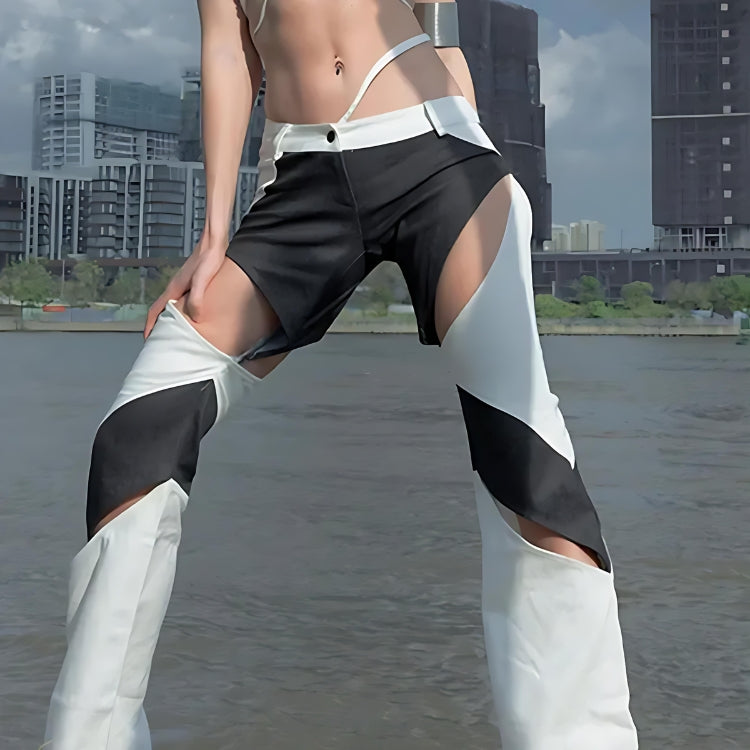 Y2K Baddie Cut-Out Festival Pants