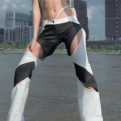 Y2K Baddie Cut-Out Festival Pants