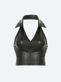 Faux Leather Crop Top