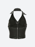 Faux Leather Crop Top