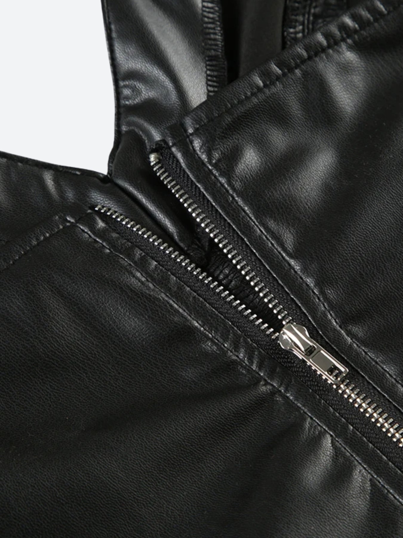 Y2K Baddie Faux Leather Crop Top