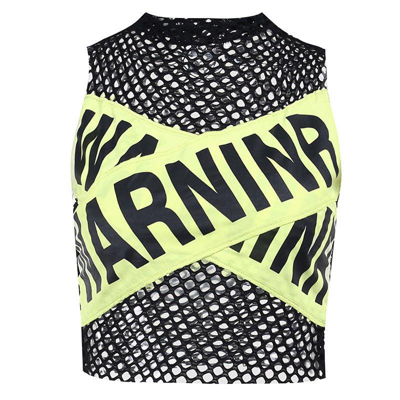 Y2K Baddie Fishnet Tank Top