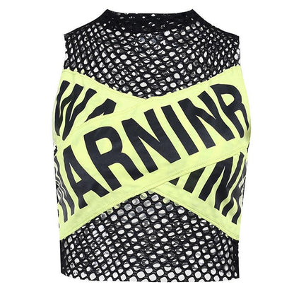 Y2K Baddie Fishnet Tank Top