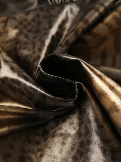 Y2K Baddie Leopard Backless Top