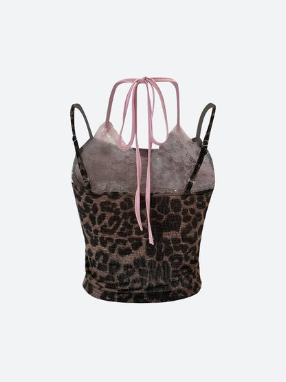 Y2K Baddie Leopard Crop Top