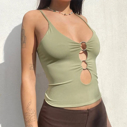 Y2K Baddie O-Ring Neck Top