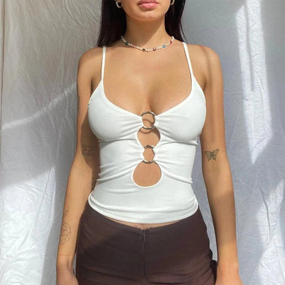 Y2K Baddie O-Ring Neck Top