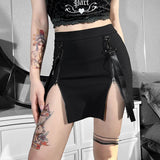 Zipper Mini Skirt