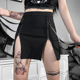 Zipper Mini Skirt