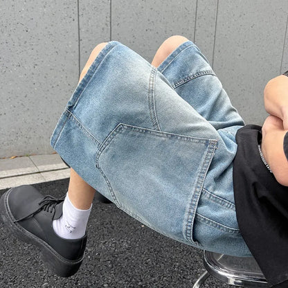 Y2K Baggy Washed Denim Shorts