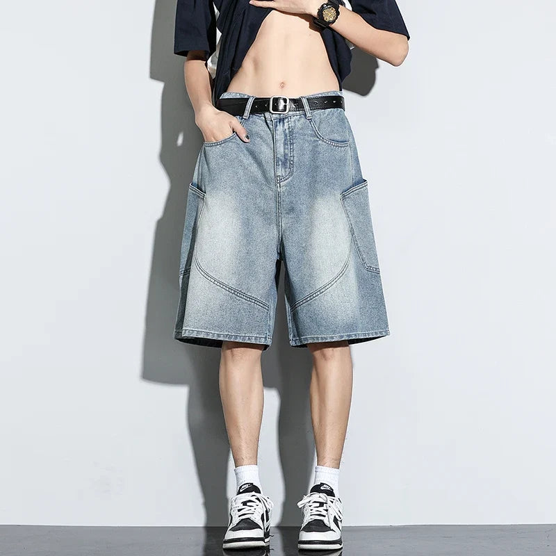 Y2K Baggy Washed Denim Shorts