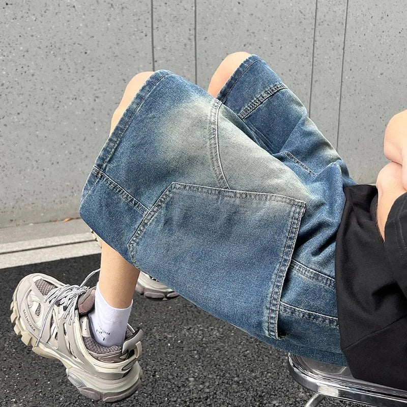 Y2K Baggy Washed Denim Shorts