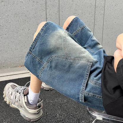 Y2K Baggy Washed Denim Shorts