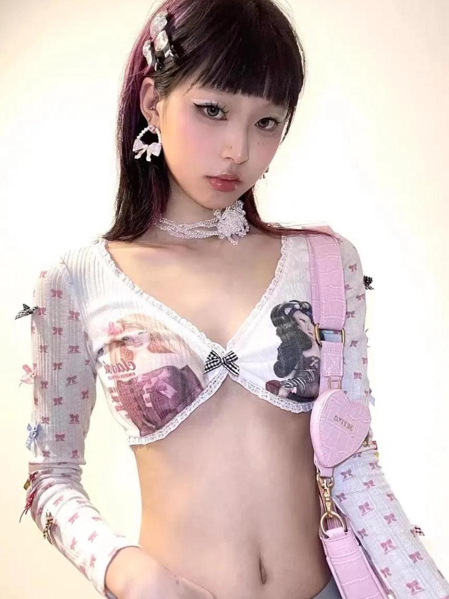 Y2K Barbie Crop Top