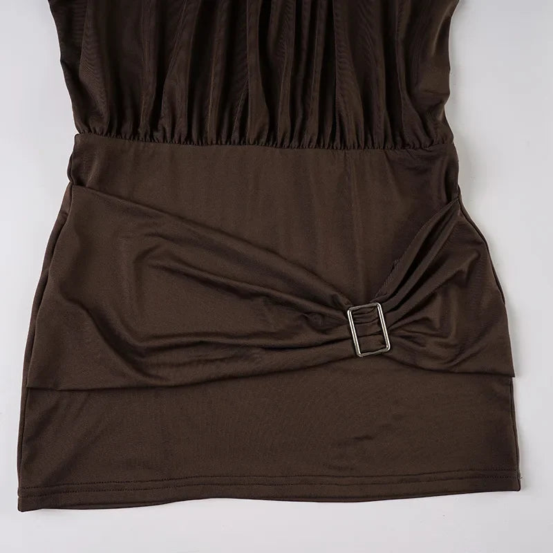 Y2K Batwing Sleeve Mini Dress