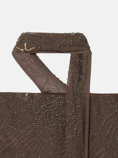 Y2K Beaded Scarf Top & Pants Two Piece Set