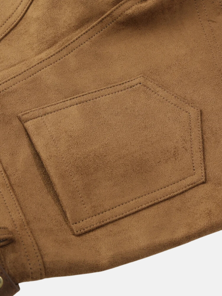 Y2K Belted Suede Shorts