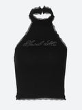 Black Halter Neck Top