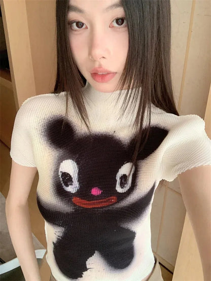 Y2K Black Monster Top