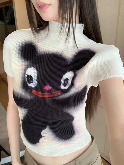 Y2K Black Monster Top