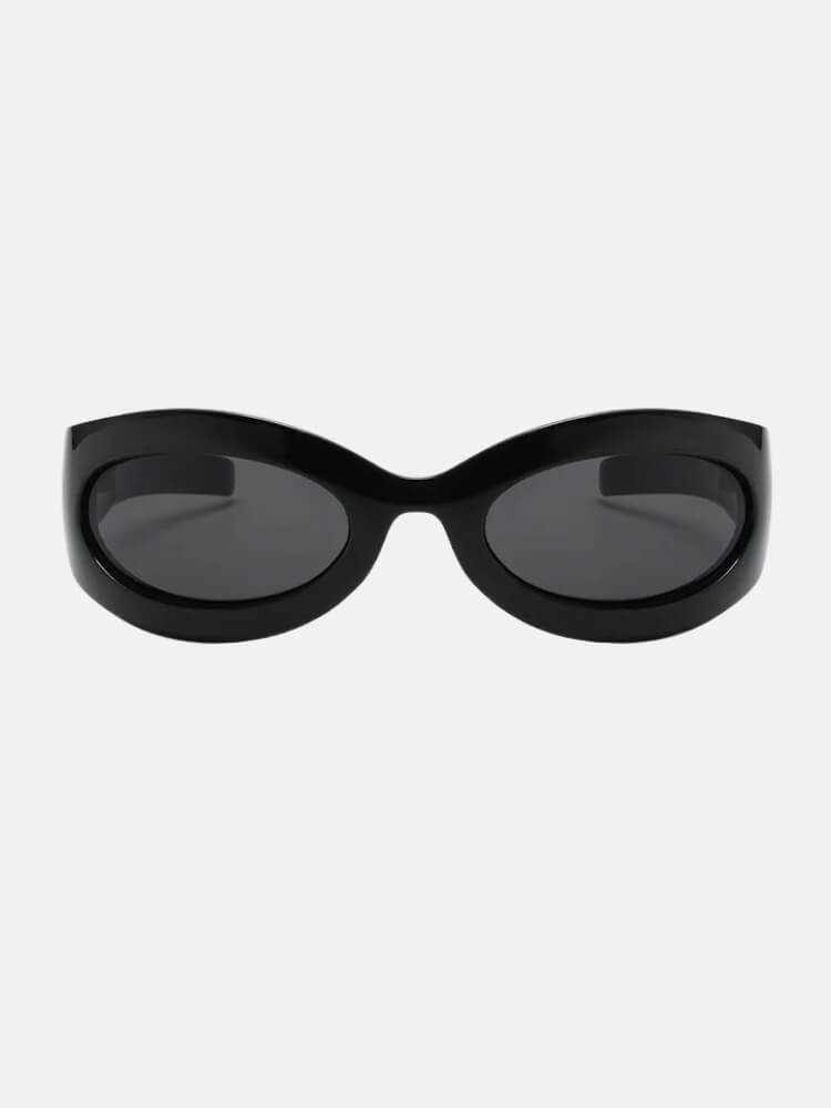 Y2K Black Wraparound Sunglasses