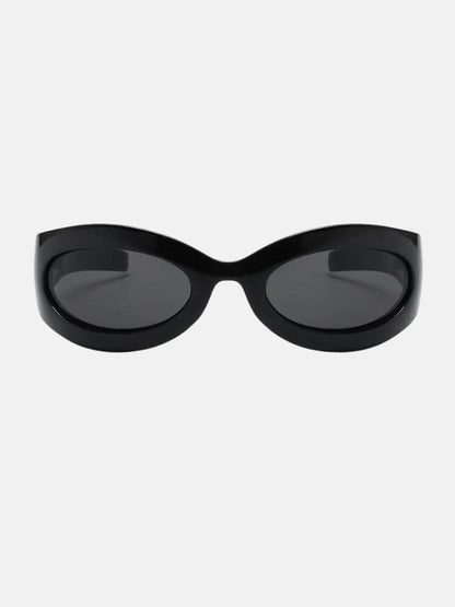 Y2K Black Wraparound Sunglasses