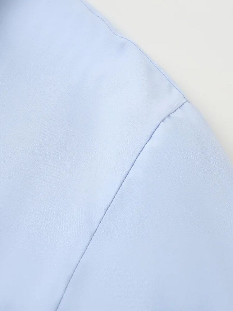 Y2K Blue Button Up Shirt