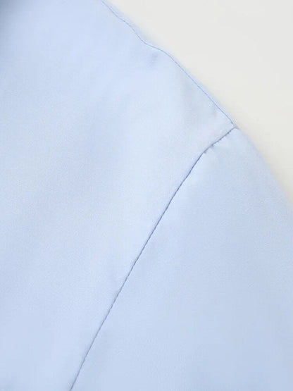 Y2K Blue Button Up Shirt