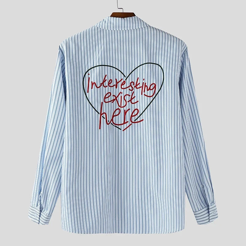 Y2K Blue Striped Shirt