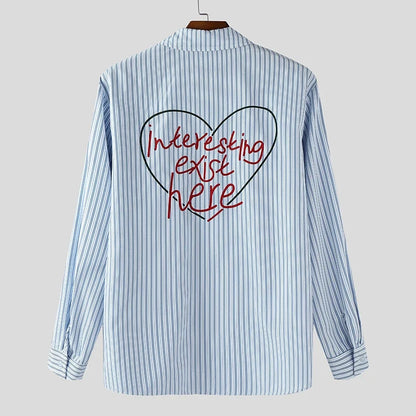 Y2K Blue Striped Shirt