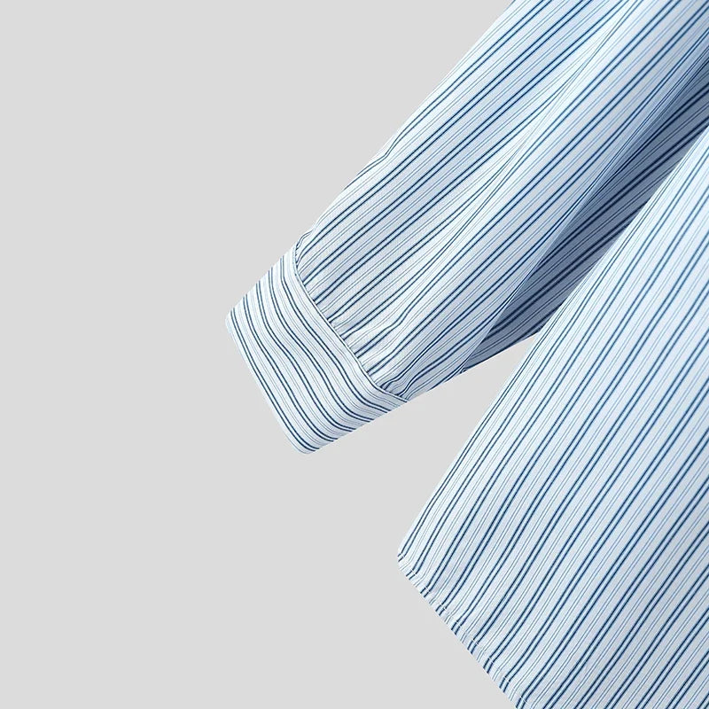 Y2K Blue Striped Shirt