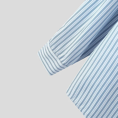 Y2K Blue Striped Shirt