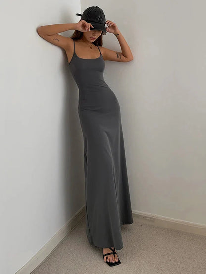Y2K Bodycon Maxi Dress