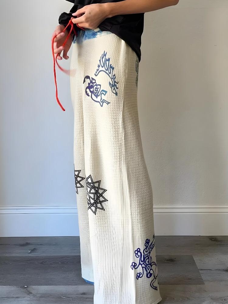 Y2K Boho Wide Leg Pants