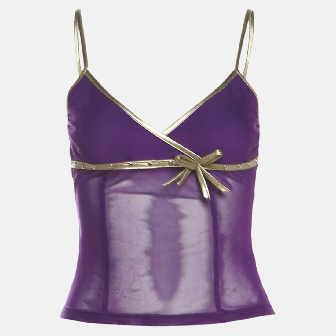 Y2K Bow Mesh Tank Top