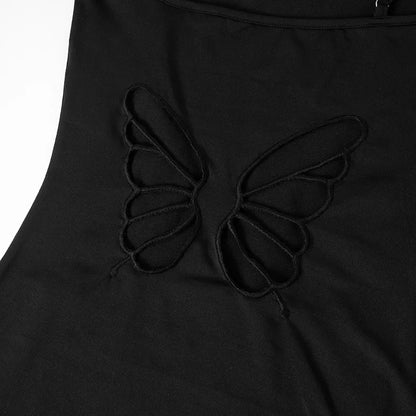 Y2K Butterfly Back Maxi Dress