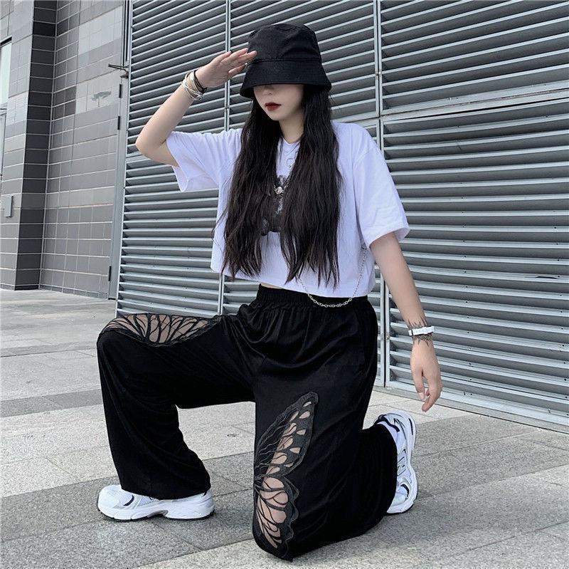 Y2K Butterfly Cut-Out Pants