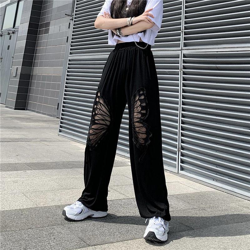Y2K Butterfly Cut-Out Pants