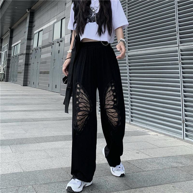 Y2K Butterfly Cut-Out Pants